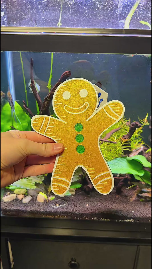 Gingerbread Man Cover for Scrub Buddy (Holiday Tank Decor | Cover Only)
